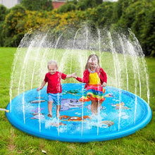 Load image into Gallery viewer, 170cm Summer Children's Baby Play Water Mat Games Beach Pad Lawn Inflatable Spray Water Cushion Toys Outdoor Tub Swiming Pool